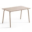 OVIALA - Table de jardin en acier 6 places 120 cm taupe - Palavas - vignette