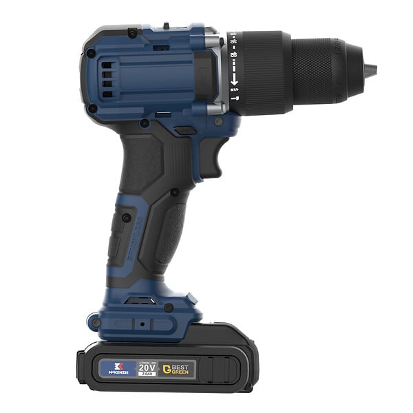 MC KENZIE - Perceuse visseuse à percussion sans fil - Brushless - 20V (2 batteries) - large