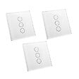 DAEWOO - Pack de 3 interrupteurs pour volet roulant WiFi connectés encastrables - vignette