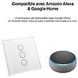 DAEWOO - Pack de 3 interrupteurs pour volet roulant WiFi connectés encastrables - vignette
