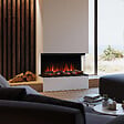 BALDERIA - Cheminée électrique BALDERIA Athena smart 36 - Cheminée encastrable - Noir - vignette