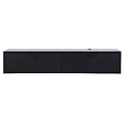 OVIALA - Meuble TV suspendu 160 cm moderne noir - Holly - vignette