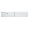 OVIALA - Meuble TV suspendu 160 cm moderne blanc - Holly - vignette