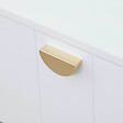 OVIALA - Meuble TV suspendu 160 cm moderne blanc - Holly - vignette