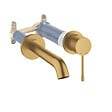 GROHE - Mitigeur mural lavabo Essence Taille L cool sunrise brossé avec corps encastré - vignette