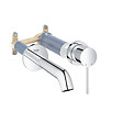 GROHE - Mitigeur mural lavabo Essence Taille L chromé avec corps encastré - vignette