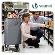 VOUNOT - Chariot de courses 2 roues pliable 59L gris - vignette