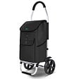 VOUNOT - Chariot de course pliable aluminium 2 roues noir - vignette