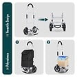 VOUNOT - Chariot de course pliable aluminium 2 roues noir - vignette