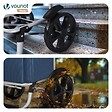 VOUNOT - Chariot de course pliable aluminium 2 roues bleu marine - vignette