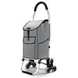VOUNOT - Chariot de courses pliable monte escalier aluminium gris - vignette