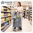 VOUNOT - Chariot de courses pliable monte escalier aluminium gris - vignette