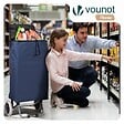 VOUNOT - Chariot de courses 2 roues pliable 59L bleu marine - vignette