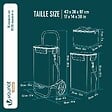 VOUNOT - Chariot de course pliable aluminium 2 roues avec sac isotherme noir - vignette