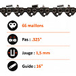 GT GARDEN - Guide 16 pouces (40 cm) avec chaîne 66 maillons pour tronçonneuse - vignette