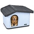 VOUNOT - Maison pour chat chien plastique interieur exterieur 75x63x51cm Blanc - vignette
