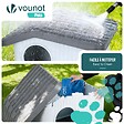 VOUNOT - Maison pour chat chien plastique interieur exterieur 60x51x41cm Blanc - vignette