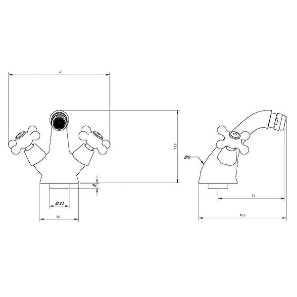 KIAMAMI VALENTINA - Robinet À Deux Poignées Pour Bidet | Narciso - large