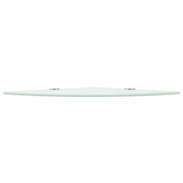 VIDAXL - vidaXL Étagère de coin avec supports chromés Douche chambre Verre Blanc 35x35 cm - large