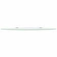 VIDAXL - vidaXL Étagère de coin avec supports chromés Douche chambre Verre Blanc 35x35 cm - vignette