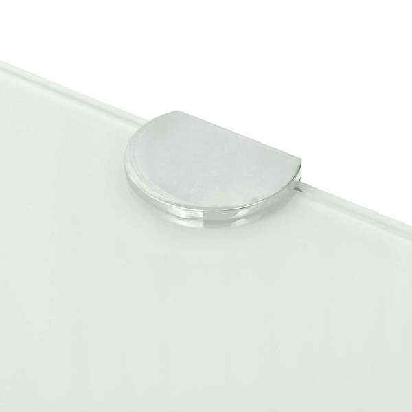 VIDAXL - vidaXL Étagère de coin avec supports chromés Douche chambre Verre Blanc 35x35 cm - large