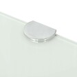 VIDAXL - vidaXL Étagère de coin avec supports chromés Douche chambre Verre Blanc 35x35 cm - vignette