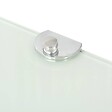 VIDAXL - vidaXL Étagère de coin avec supports chromés Douche chambre Verre Blanc 35x35 cm - vignette