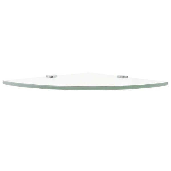 VIDAXL - vidaXL Étagère de coin avec supports chromés Verre Transparent 35 x 35 cm - large