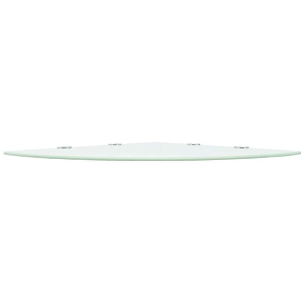 VIDAXL - vidaXL Étagère de coin avec supports chromés salle de bain Verre Blanc 45x45 cm - large