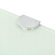 VIDAXL - vidaXL Étagère de coin avec supports chromés salle de bain Verre Blanc 45x45 cm - vignette