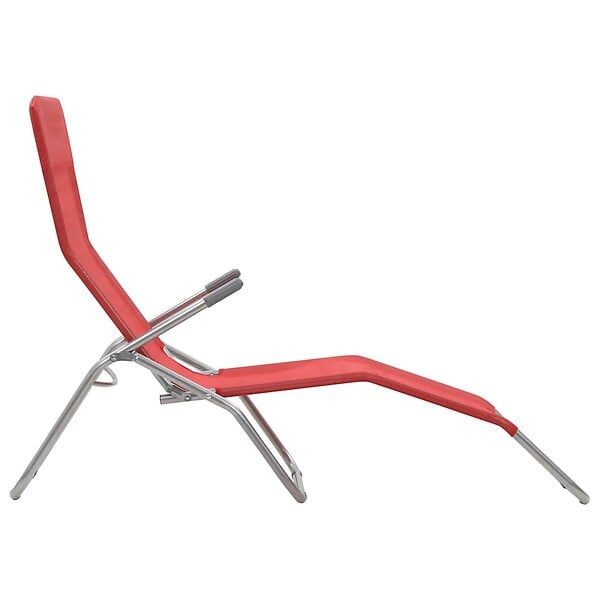 VIDAXL - vidaXL Chaises longues pliables lot de 2 Textilène Rouge - large