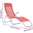 VIDAXL - vidaXL Chaises longues pliables lot de 2 Textilène Rouge - vignette