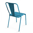 OVIALA - Chaise de jardin en métal bleu pacific - Dieppe - vignette