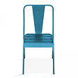 OVIALA - Chaise de jardin en métal bleu pacific - Dieppe - vignette