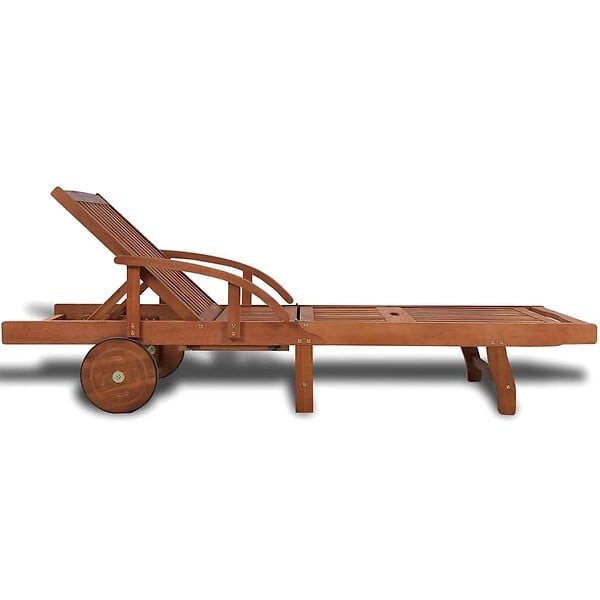 VIDAXL - vidaXL Chaise longue bois massif d'acacia - large