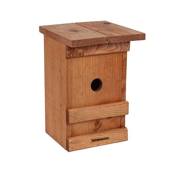 WINDHAGER - Nichoir à oiseaux en bois massif verni - large