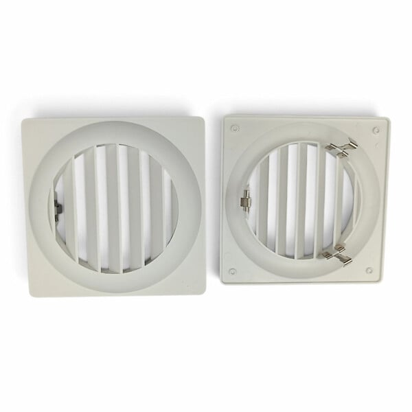 ANJOS - Grille ventilation de façade plastique blanc à auvents ANJOS GAE - Diamètre (mm): 160 - large
