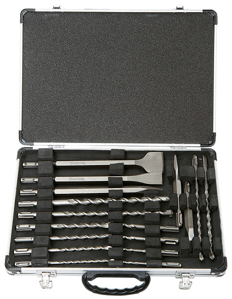 MAKITA - Coffret de Forets et de Burins MAKITA D-42444 à emmanchement SDS-Plus (17 pièces) - large