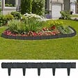 VIDAXL - vidaXL Clôture de jardin/pelouse plastique aspect de pierre 41 pcs 10m - vignette