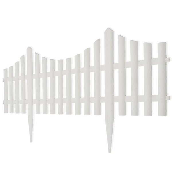 VIDAXL - vidaXL Bordure de pelouse Blanc 17 pcs / 10 m - large
