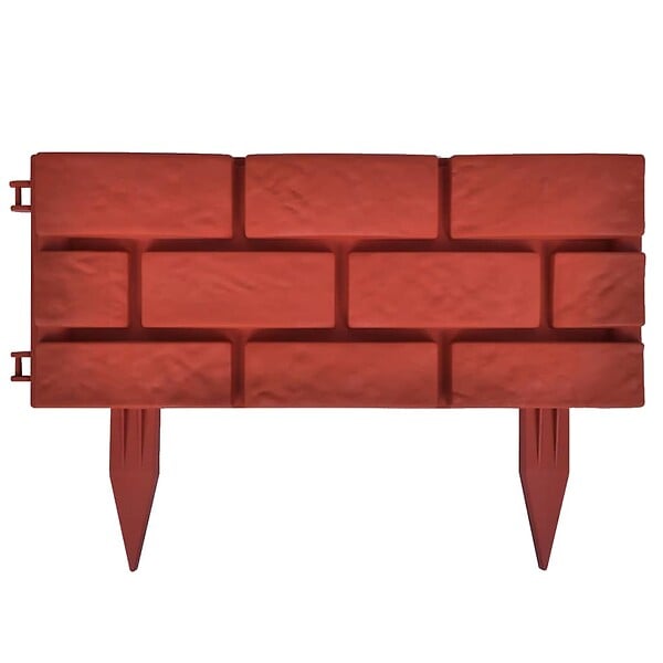 VIDAXL - vidaXL Clôture de jardin avec design de briques 11 pcs - large