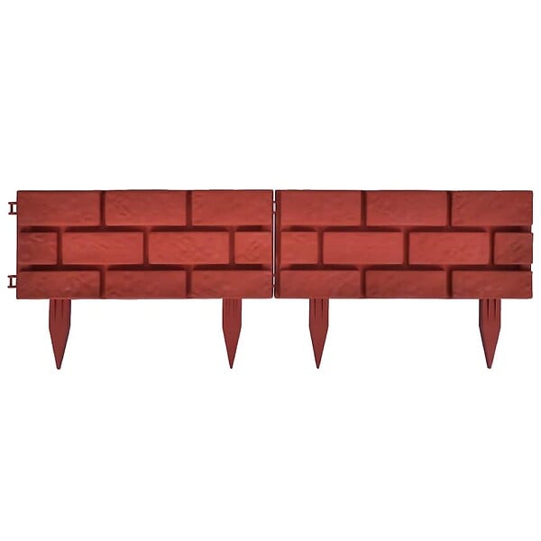 VIDAXL - vidaXL Clôture de jardin avec design de briques 11 pcs - large