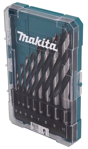 MAKITA - Coffret 8 mèches à bois 3 à 10 mm MAKITA D-77257 - large