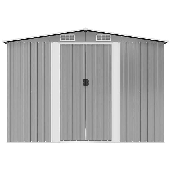 VIDAXL - vidaXL Abri de stockage pour jardin métal gris 257x205x178 cm - large