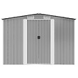 VIDAXL - vidaXL Abri de stockage pour jardin métal gris 257x205x178 cm - vignette