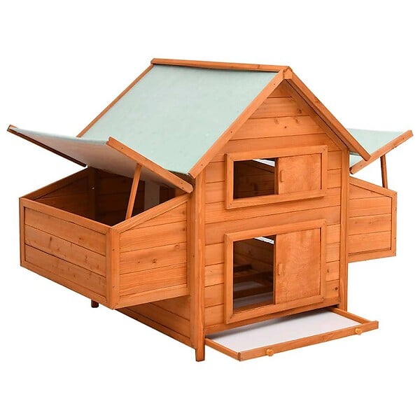 VIDAXL - vidaXL Poulailler 150x96x110 cm Bois de sapin massif - large
