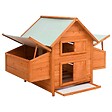 VIDAXL - vidaXL Poulailler 150x96x110 cm Bois de sapin massif - vignette