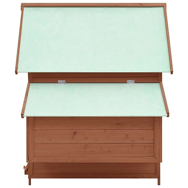 VIDAXL - vidaXL Poulailler Moka et blanc 150x96x110 cm Bois de sapin massif - large