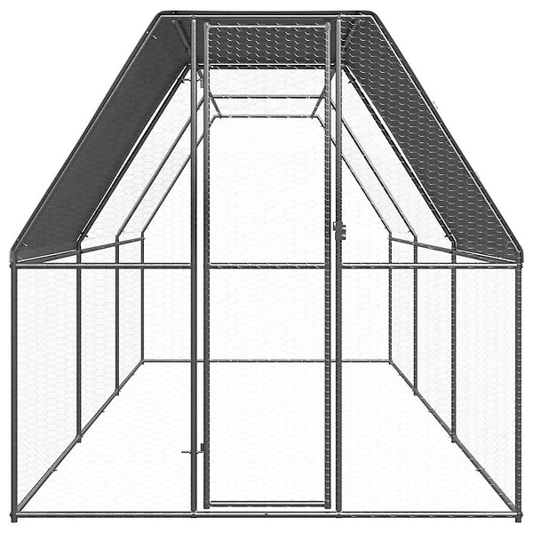 VIDAXL - vidaXL Poulailler d'extérieur 2x6x2 m Acier galvanisé - large
