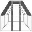 VIDAXL - vidaXL Poulailler d'extérieur 2x6x2 m Acier galvanisé - vignette
